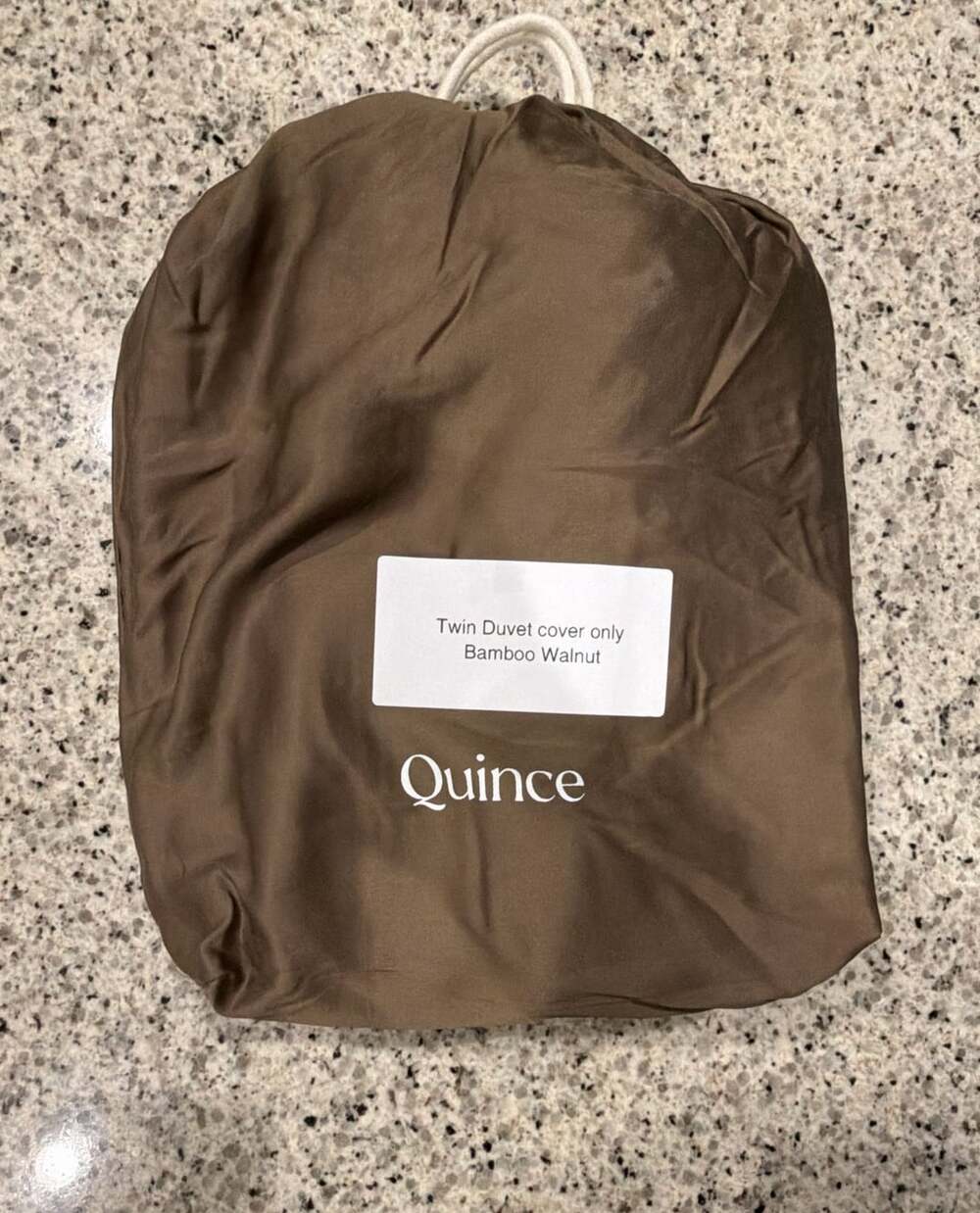 Quince Bamboo Twin/Twin XL Duvet Cover in Walnut